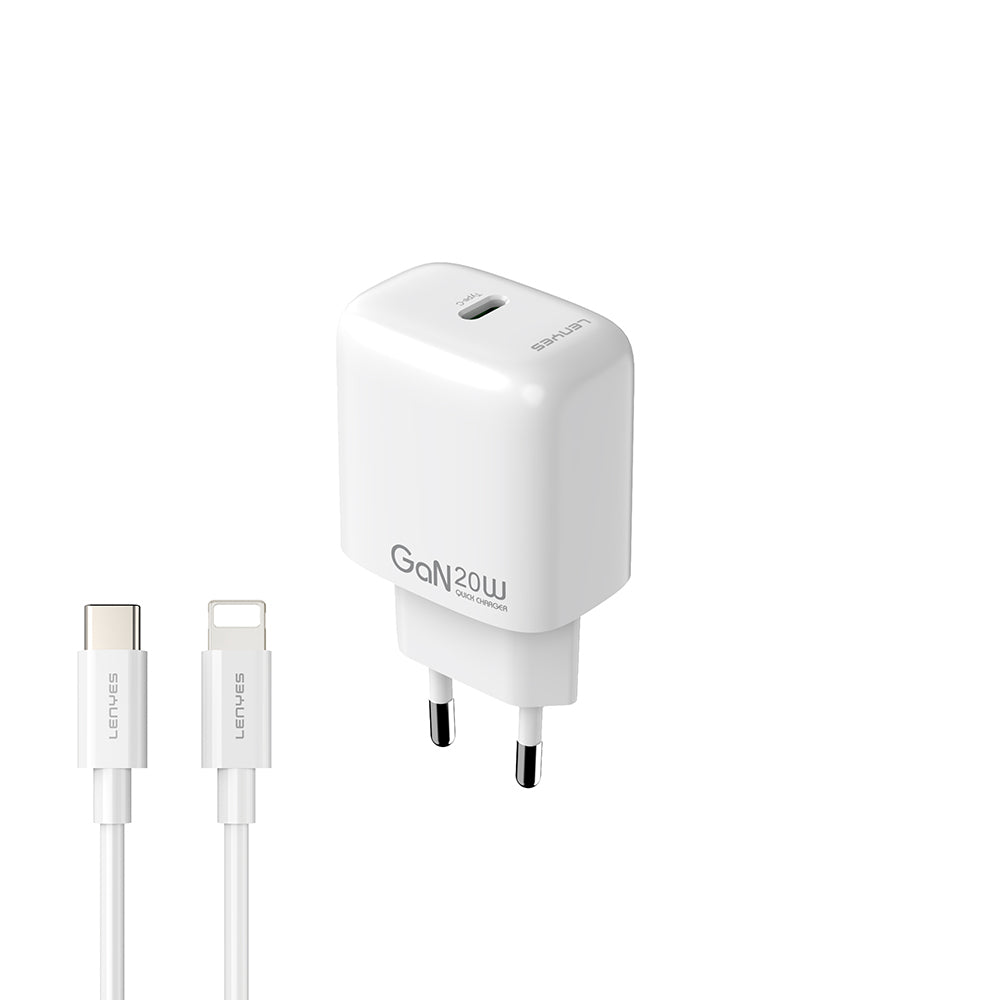 Lenyes LCH90-TC-L | 20W GaN PD Type-C to Lightning Şarj Seti