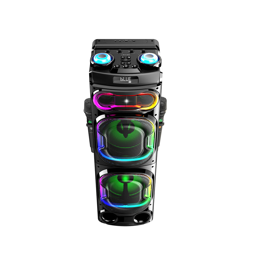 Lenyes S887 RGB Işıklı Çift Mikrofonlu Karaoke Bluetooth Hoparlör