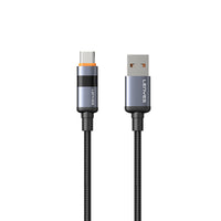 Lenyes LC529 USB-A to Type-C LED Dijital Göstergeli Hızlı Şarj Özellikli Data ve Şarj Kablosu 66W 1M