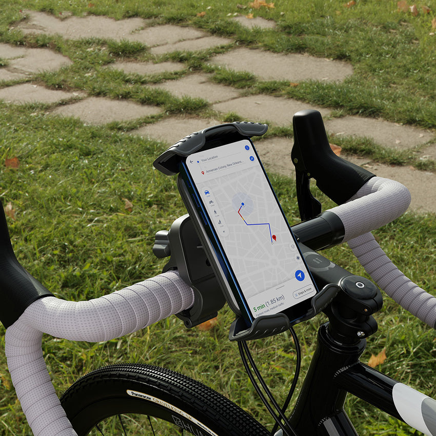 Lenyes CR157 360 Derece Dönebilen Ayarlanabilir Motosiklet ve Bisiklet Telefon Tutucu