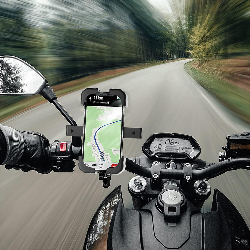 Lenyes CR165 Sarsıntı Önleyici 360 Derece Dönebilen Ayarlanabilir Motosiklet ve Bisiklet Telefon Tutucu