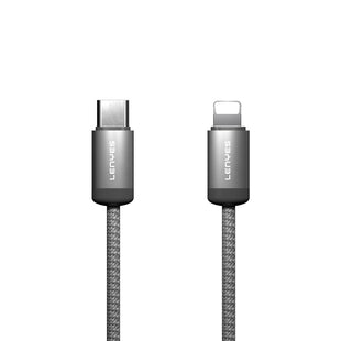 LC527 Spiral Magnetik Örgülü Tasarım Type-C to Lightning Hızlı Şarj Özellikli Data ve Şarj Kablosu 27W 1M