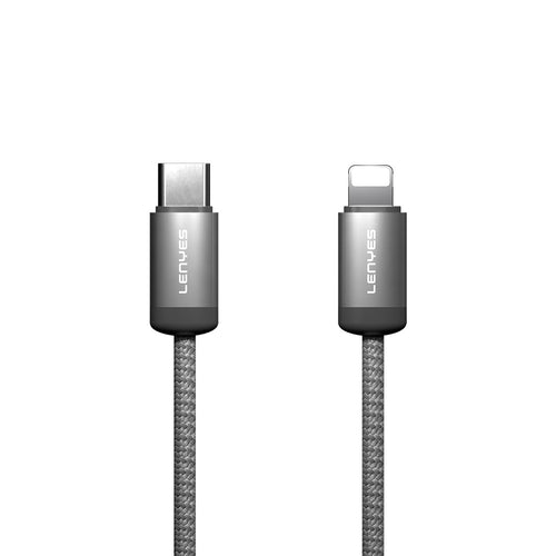 LC527 Spiral Magnetik Örgülü Tasarım Type-C to Lightning Hızlı Şarj Özellikli Data ve Şarj Kablosu 27W 1M