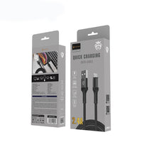 Lenyes LC980 USB-A to Type-C Hızlı Şarj Özellikli Örgülü Data ve Şarj Kablosu 1M 2.4A