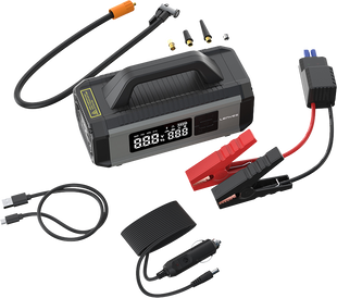 Lenyes LCI202 LED Işıklı Araç Akü Acil Durum Takviye Güç Kaynağı ve Hava Kompresörü 12V 150W 10000mAh