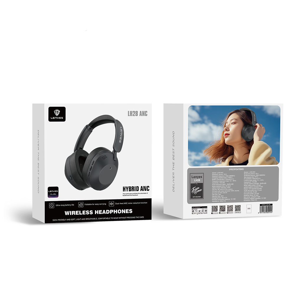 Lenyes LH28 ANC I ENC Kulak Üstü Bluetooth 5.4 Kulaklık Çift Mikrofon