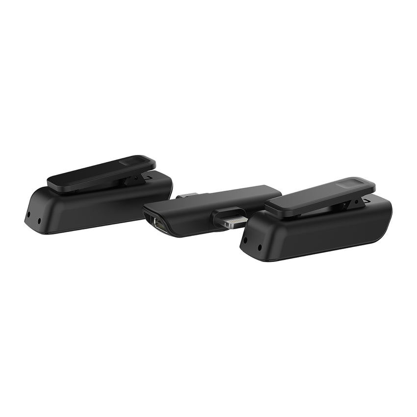 Lenyes LM203 2 in1 Type-C ve Lightning Portlu Kablosuz Yaka Mikrofonu