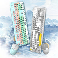 Lenyes WK103 Mekanik 2 in 1  2.4G Kablosuz Klavye ve 1600 DPI Mouse Set