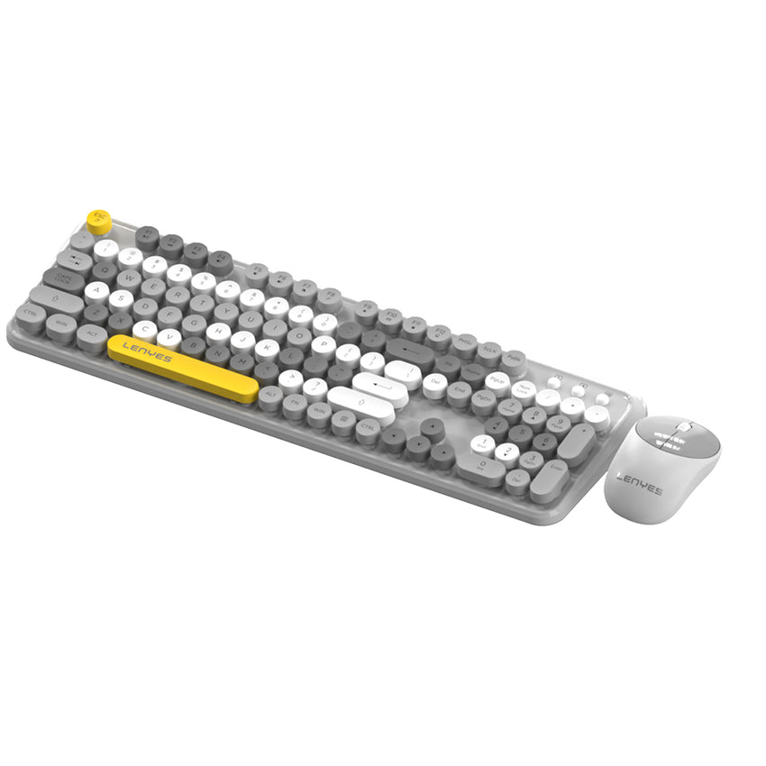 Lenyes WK103 Mekanik 2 in 1  2.4G Kablosuz Klavye ve 1600 DPI Mouse Set
