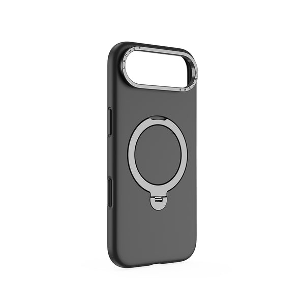 Lenyes CK223 | iPhone 17 Air  M-safe Metal Standlı Sıvı Silikon Kılıf