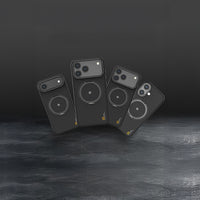 iPhone 17 Kılıf | M-Safe Şarj Destekli Metal Standlı Kevlar Kapak | Lenyes CK225