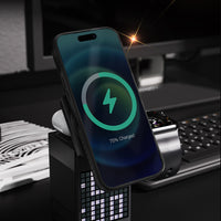 iPhone 17 Pro Kılıf M-Safe Şarj Özellikli Metal Standlı Lenyes CK225 Kevlar Kapak