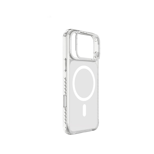Lenyes CK221 Apple iPhone 17 Pro Max Kılıf M-safe Şarj Özellikli Metal Kamera Çerçeveli Airbag Tasarımlı Sert PC Kapak