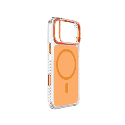 Lenyes CK221 Apple iPhone 17 Pro Max Kılıf M-safe Şarj Özellikli Metal Kamera Çerçeveli Airbag Tasarımlı Sert PC Kapak