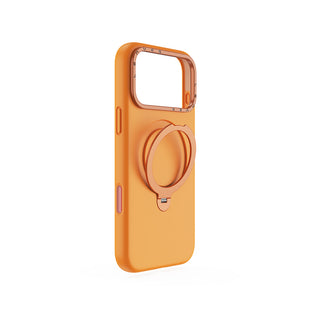 Lenyes CK223 | iPhone 17 Pro Max M-safe Şarj Özellikli Metal Standlı Sıvı Silikon Kılıf