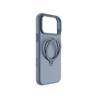 Lenyes CK223 | iPhone 17 Pro M-safe Şarj Özellikli Metal Standlı Sıvı Silikon Kılıf