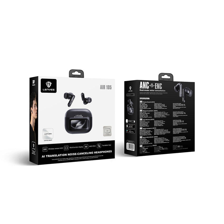 Lenyes Air 105 | ANC/ENC Teknolojili AI Çeviri Özellikli Kulak İçi Bluetooth Kulaklık v6.0