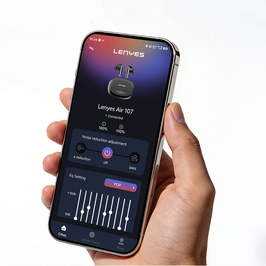 Lenyes Air 107 | Bluetooth 6.0 ANC/ENC Özellikli 360° Panoramik Ses Kablosuz Kulak İçi Kulaklık