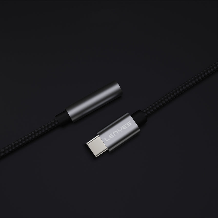 Lenyes AX105 | Type-C to 3.5mm Aux Çevirici Örgülü Ses Adaptörü