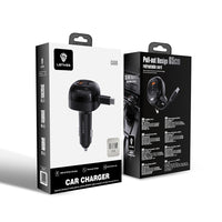 Lenyes CA59 | 60W PD Çek-Bırak Type-C + USB-A Araç Şarj Aleti