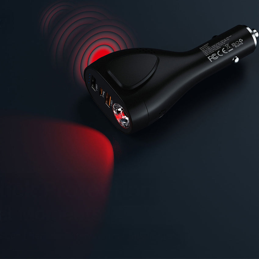 Lenyes CA70 Type-C + Dual USB-A Çok Fonksiyonlu Hızlı Araç Şarj Aleti 20W
