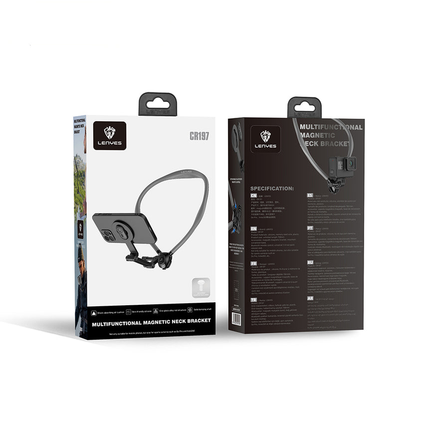 Lenyes CR197 | Eller Serbest Magnetik Boyun Askılı Telefon Tutucu