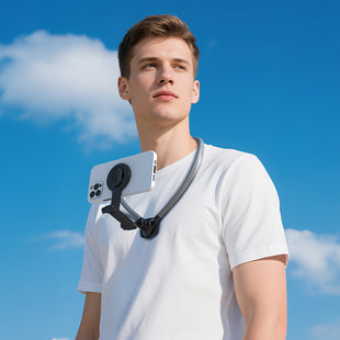 Lenyes CR197 | Eller Serbest Magnetik Boyun Askılı Telefon Tutucu