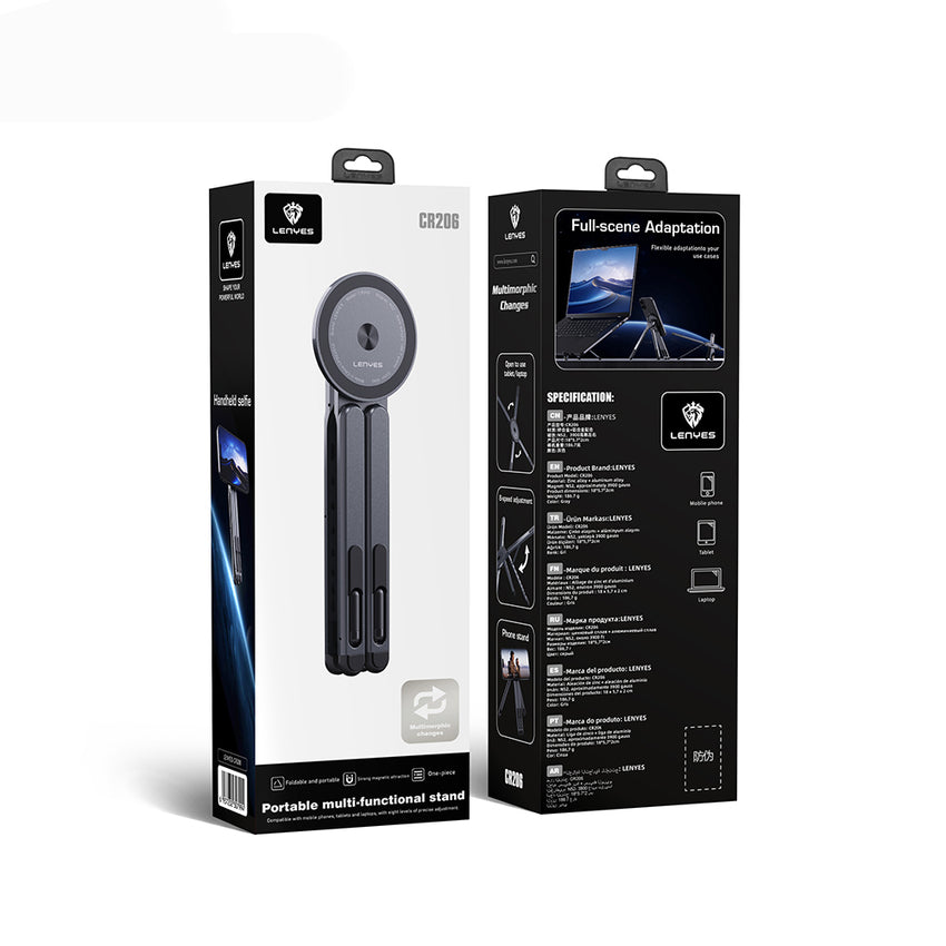 Lenyes CR206 8 Kademeli Ayarlanabilir Magnetik Laptop Tablet ve Telefon Standı