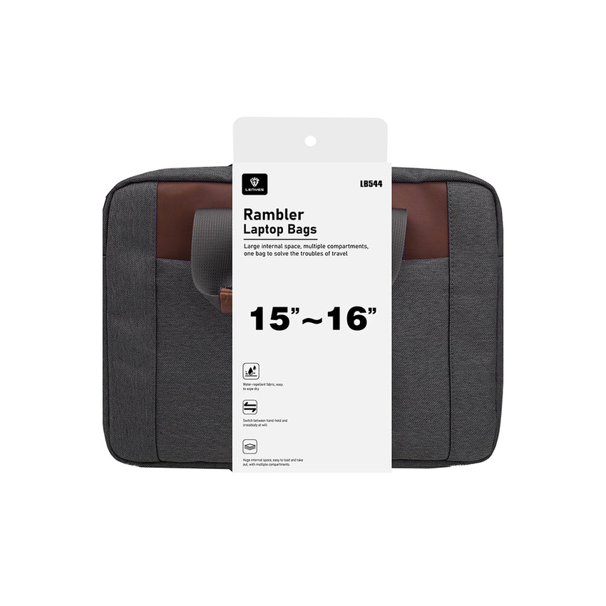 Lenyes LB544 Rambler Serisi Polyester Kumaş 15-16 inç Su Geçirmez Laptop Çantası