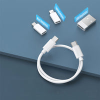 Lenyes LB601 | 6in1 Type-C to Type-C 60W Çevirici Adaptör Seti Standlı Kutulu