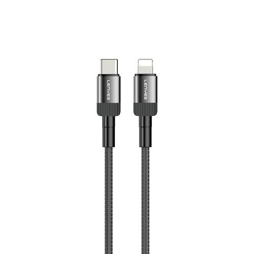 Lenyes LC546 | Type-C to Lightning Örgü Tasarımlı 27W Hızlı Şarj Kablosu 1M