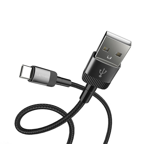 Lenyes LC546 | USB-A to Type-C Örgü Tasarımlı 12W Şarj Kablosu 1M