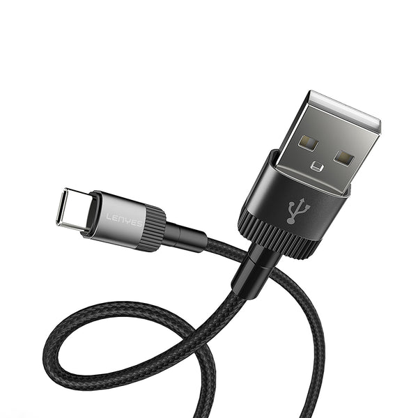 Lenyes LC546 | USB-A to Type-C Örgü Tasarımlı 12W Şarj Kablosu 1M