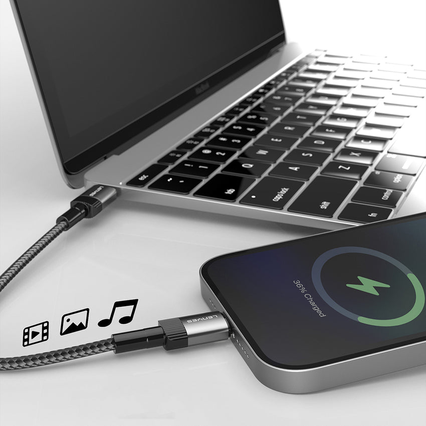 Lenyes LC546 | USB-A to Type-C Örgü Tasarımlı 12W Şarj Kablosu 1M