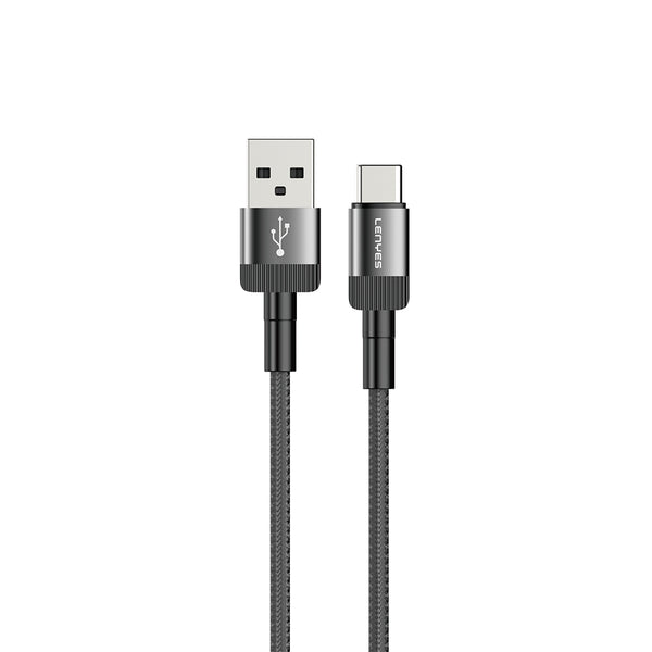 Lenyes LC546 | USB-A to Type-C Örgü Tasarımlı 12W Şarj Kablosu 1M