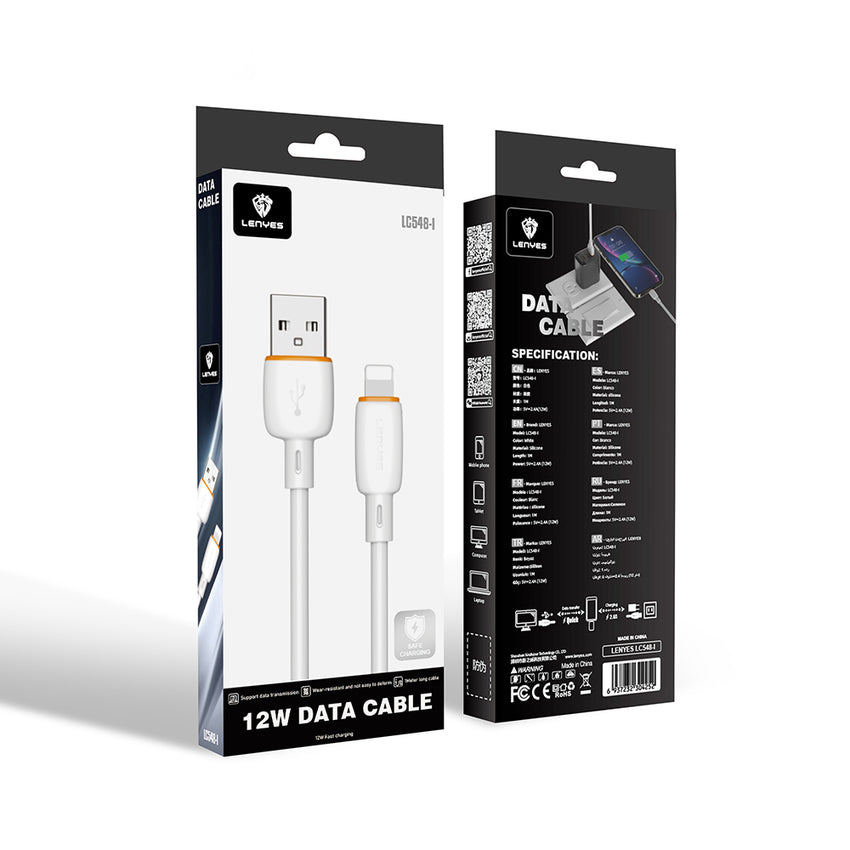Lenyes LC548-L USB-A to Lightning Data ve Şarj Kablosu 12W 1 Metre