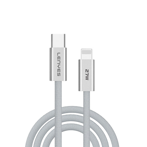 Lenyes LC551 | Type-C to Lightning 27W Örgü Tasarımlı Hızlı Şarj Kablosu 1M