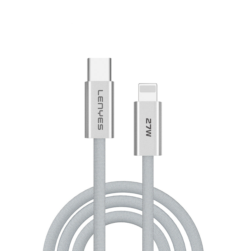 Lenyes LC551 | Type-C to Lightning 27W Örgü Tasarımlı Hızlı Şarj Kablosu 1M