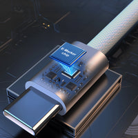 Lenyes LC551 Type-C to Type-C PD 60W Örgü Tasarımlı Hızlı Şarj & Data Kablosu 1M