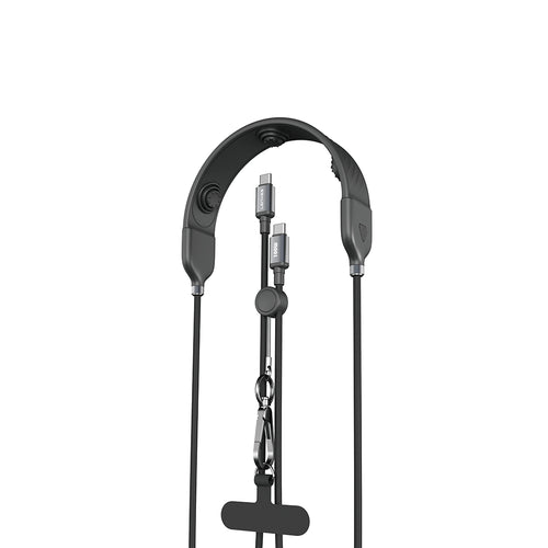 Lenyes LC558 Type-C to Type-C Data Kablolu 3 Kademeli Boyun Masaj Bandı 1.2M
