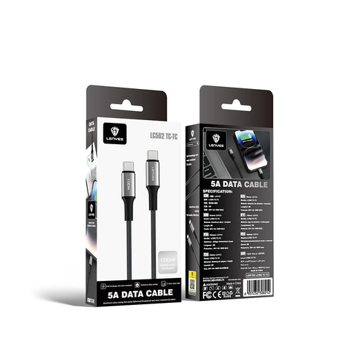 Lenyes LC562 Type-C to Type-C PD Hızlı Şarj ve Data Kablosu 100W 2M