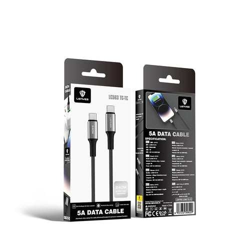 Lenyes LC563 Type-C to Type-C PD Hızlı Şarj ve Data Kablosu 240W 1M