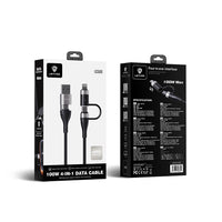 Lenyes LC568 | 4’ü 1 Arada USB-A & Type-C Hızlı Şarj ve Data Kablosu 100W 1 Metre