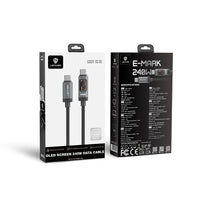 Lenyes LC571 OLED Dijital Ekranlı Type-C to Type-C Data ve Şarj Kablosu 240W 1.2M