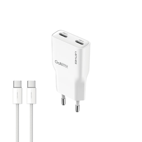 Lenyes LCH15-EU | GaN PD 20W Hızlı Şarj Seti Type-C to Type-C