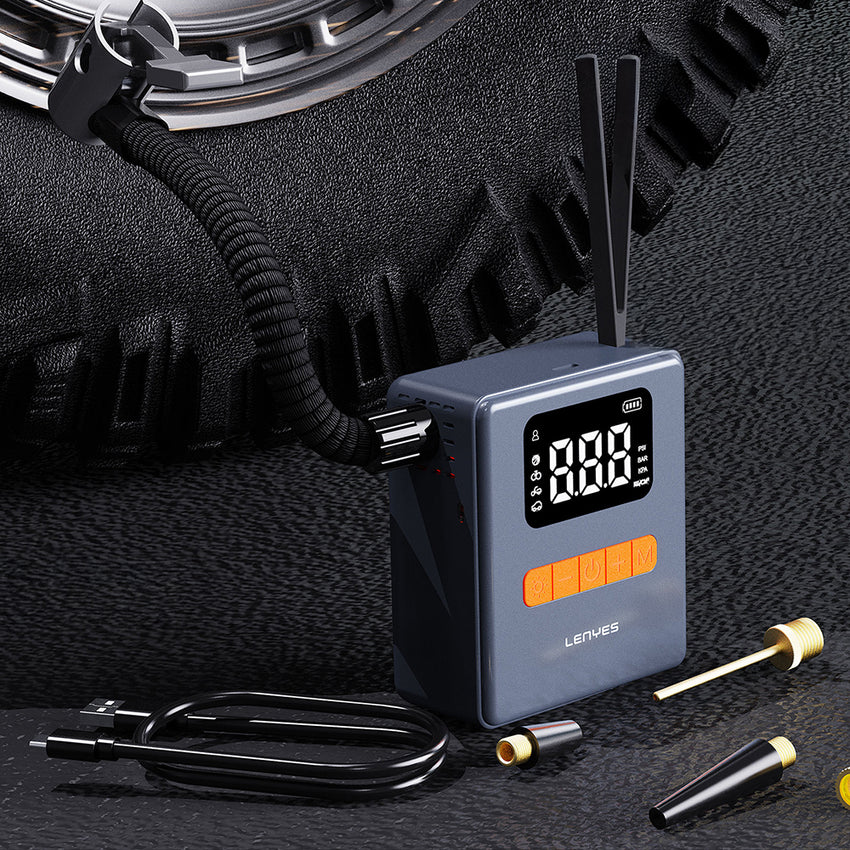 Lenyes LCI206 LED Işıklı Dijital Ekranlı Araç Lastik Şişirme Pompası Hava Kompresörü