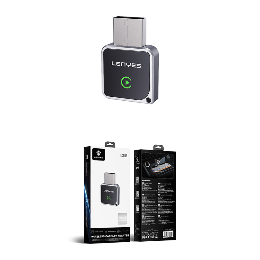 Lenyes LCP06 | Kablosuz CarPlay ve Android Auto Adaptörü Bluetooth 5.3 WiFi 6