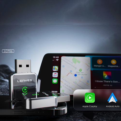 Lenyes LCP06 | Kablosuz CarPlay ve Android Auto Adaptörü Bluetooth 5.3 WiFi 6