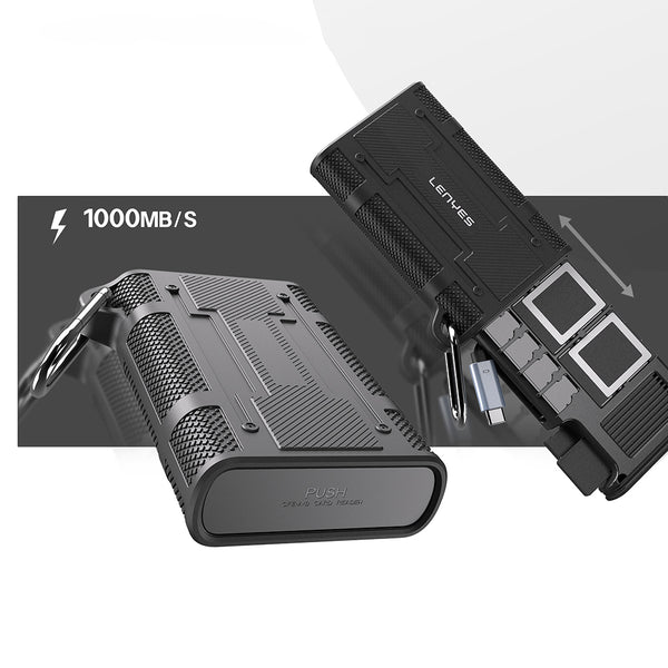 Lenyes LCR01 Type-C Kablolu Su Geçirmez Çoklu Kart Depolama ve Okuyucu Kutusu 10 Gbps