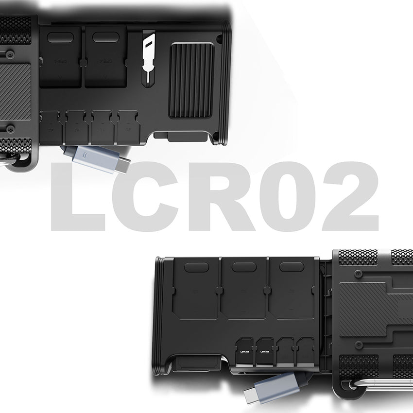 Lenyes LCR02 | 10Gbps Kart Okuyucu & Depolama Kutusu | Type-C | IP54 Su Geçirmez